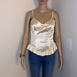 Champagne silk top